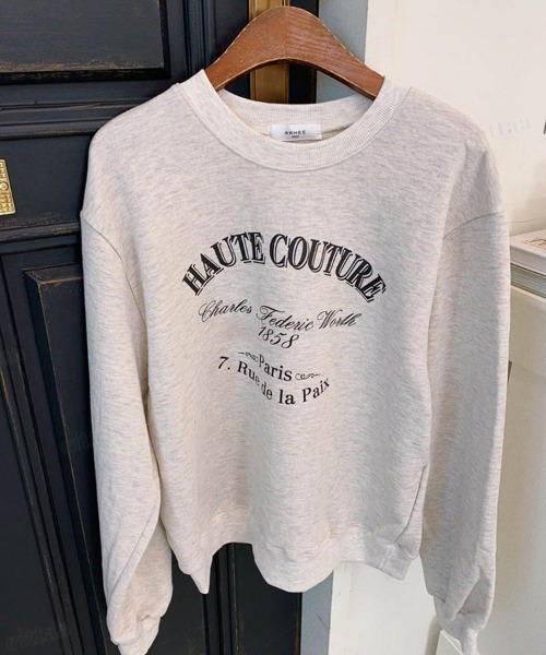 Dalfwin（ダールフィン）の「シャーベットカラーHAUTEプリントオーバーサイズスウェット（スウェット・レディース・オートミール/グリーン/ピンク・FREE）」の8枚目の写真