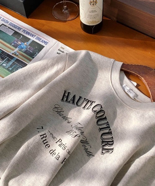 Dalfwin（ダールフィン）の「シャーベットカラーHAUTEプリントオーバーサイズスウェット（スウェット・レディース・オートミール/グリーン/ピンク・FREE）」の20枚目の写真