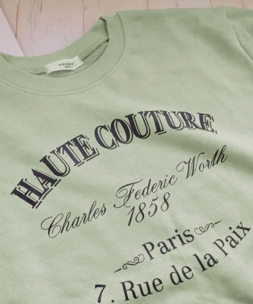 Dalfwin（ダールフィン）の「シャーベットカラーHAUTEプリントオーバーサイズスウェット（スウェット・レディース・オートミール/グリーン/ピンク・FREE）」の6枚目の写真