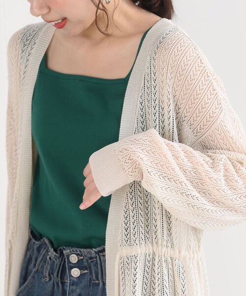 rps（アールピーエス）の「前後２ＷＡＹテレコタンクトップ（タンクトップ・レディース・ブルー/オフホワイト/ブラック/グレイッシュベージュ/グリーン/モカ/サックスブルー/ブラウン・M/L）」の6枚目の写真