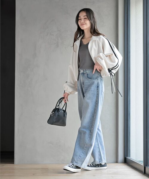 rps（アールピーエス）の「前後２ＷＡＹテレコタンクトップ（タンクトップ・レディース・ブルー/オフホワイト/ブラック/グレイッシュベージュ/グリーン/モカ/サックスブルー/ブラウン・M/L）」の16枚目の写真