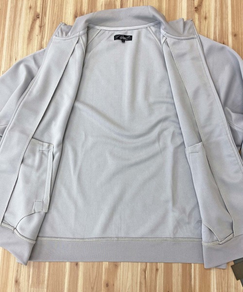 TopIsm（トップイズム）の「TECHダンボール素材 スタンドフルZIPスウェット（ジャージ・メンズ・ブルーグリーン/ブラック/ライトグレー/モカ・M/L）」の10枚目の写真