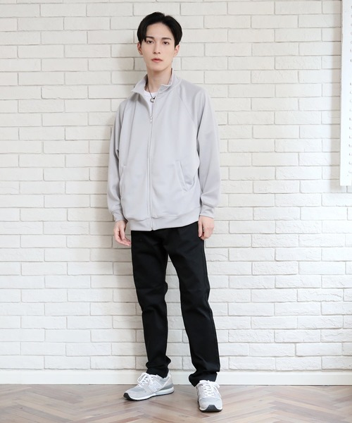 TopIsm（トップイズム）の「TECHダンボール素材 スタンドフルZIPスウェット（ジャージ・メンズ・ブルーグリーン/ブラック/ライトグレー/モカ・M/L）」の16枚目の写真