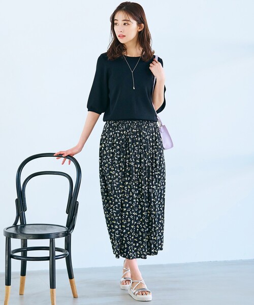 grove（グローブ）の「◆キレイが叶う！ひんやりドライタッチニット！！（ニット/セーター・レディース・ブラック/グリーン/ライトブルー/オフホワイト/ベビーピンク/アイボリー系2・03/02/04/05/01）」の7枚目の写真