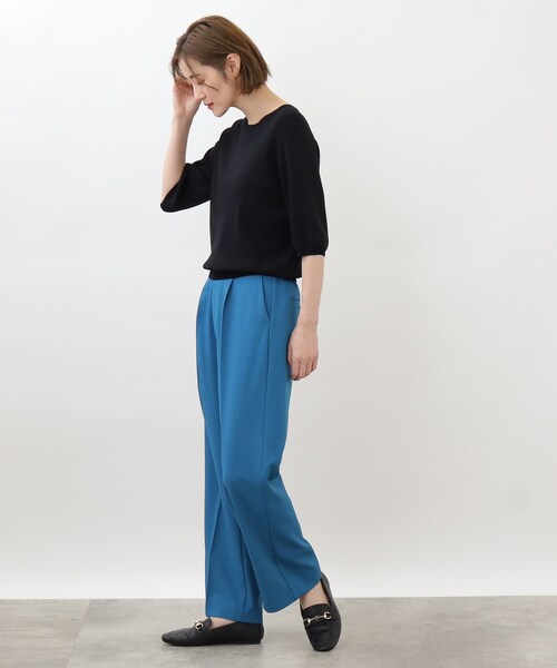 grove（グローブ）の「◆キレイが叶う！ひんやりドライタッチニット！！（ニット/セーター・レディース・ブラック/グリーン/ライトブルー/オフホワイト/ベビーピンク/アイボリー系2・03/02/04/05/01）」の9枚目の写真