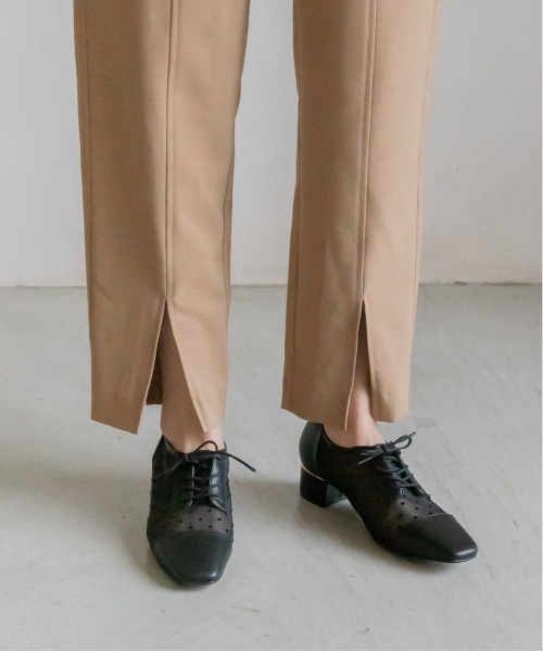 RANDA（ランダ）の「シースルーレースアップシューズ（ドレスシューズ・レディース・ブラック/アイボリー/ドット・S/M/L/LL）」の19枚目の写真