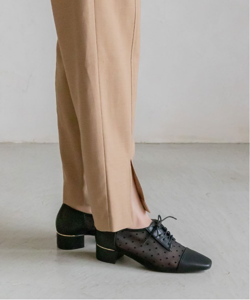 RANDA（ランダ）の「シースルーレースアップシューズ（ドレスシューズ・レディース・ブラック/アイボリー/ドット・S/M/L/LL）」の21枚目の写真