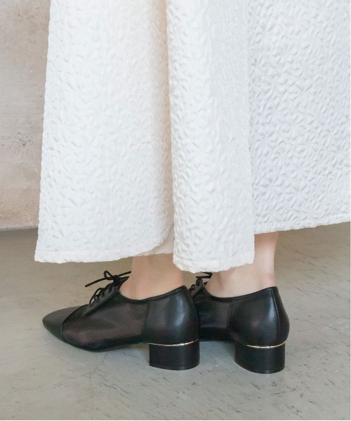 RANDA（ランダ）の「シースルーレースアップシューズ（ドレスシューズ・レディース・ブラック/アイボリー/ドット・S/M/L/LL）」の17枚目の写真