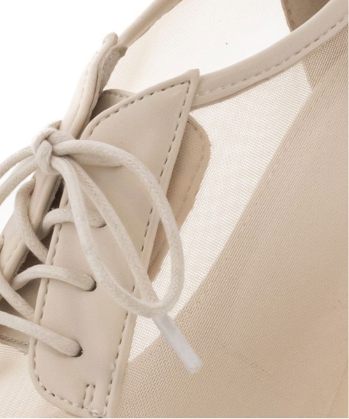 RANDA（ランダ）の「シースルーレースアップシューズ（ドレスシューズ・レディース・ブラック/アイボリー/ドット・S/M/L/LL）」の6枚目の写真