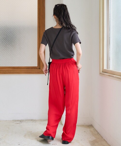 FREAK'S STORE(フリークスストア)の「ワッフルミニTシャツ(Tシャツ/カットソー・レディース・チャコール/オフホワイト/グリーン/ブルーグリーン/ブルー/レッド・フリ-)」の16枚目の写真