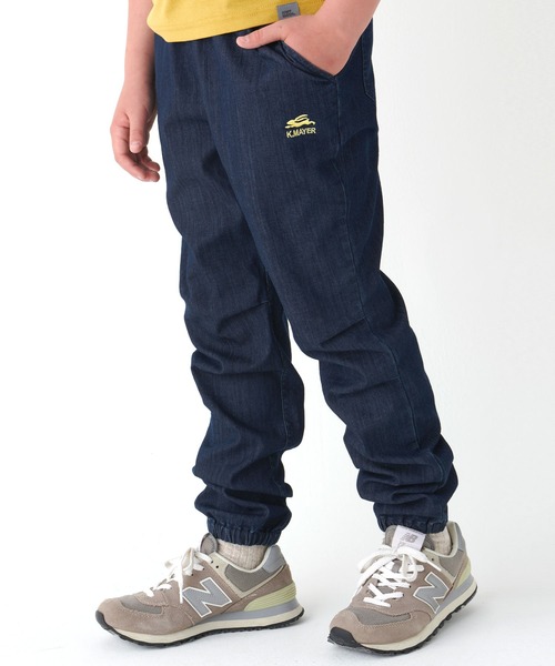 KRIFF MAYER Kid's Collection（クリフメイヤーキッズコレクション）の「ハイメッシュデニムジョガー（デニムパンツ・キッズ・ライトブルー/ダークブルー・120/130/140/150/160/170）」の2枚目の写真