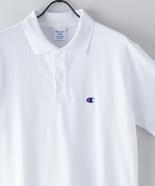 Champion(チャンピオン)の「【CHAMPION/チャンピオン】ワンポイントブランドロゴ刺繍 鹿の子 ポロシャツ コットン100%(ポロシャツ・メンズ・ブラック/ホワイト/カーキ/ネイビー/杢グレー・MEDIUM/LARGE/X-LARGE)」の13枚目の写真