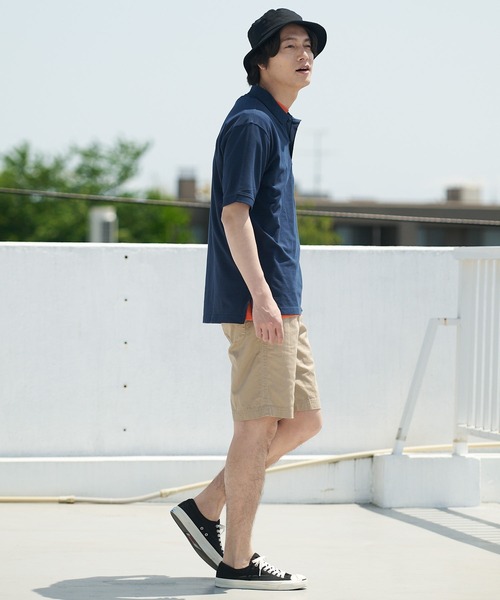 Champion(チャンピオン)の「【CHAMPION/チャンピオン】ワンポイントブランドロゴ刺繍 鹿の子 ポロシャツ コットン100%(ポロシャツ・メンズ・ブラック/ホワイト/カーキ/ネイビー/杢グレー・MEDIUM/LARGE/X-LARGE)」の22枚目の写真