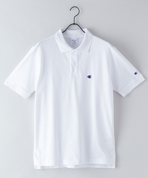 Champion(チャンピオン)の「【CHAMPION/チャンピオン】ワンポイントブランドロゴ刺繍 鹿の子 ポロシャツ コットン100%(ポロシャツ・メンズ・ブラック/ホワイト/カーキ/ネイビー/杢グレー・MEDIUM/LARGE/X-LARGE)」の14枚目の写真