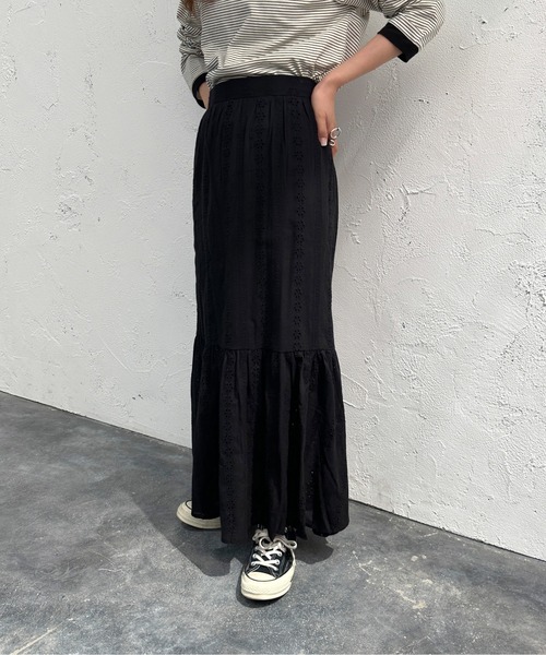 apres jour mignon(アプレジュールミニョン)の「レース切り替えスカート【ZOZOTOWN限定アイテム】(スカート・レディース・ブラック/アイボリー・SMALL/MEDIUM/X-LARGE)」の12枚目の写真
