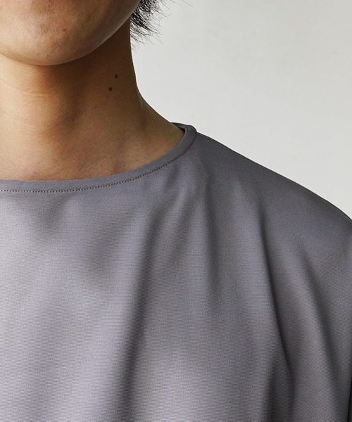 MinoriTY(マイノリティ)の「【MinoriTY】ブロッキング切替とろみTシャツ メンズ オーバーサイズ カットソー デザイン(Tシャツ/カットソー・メンズ・グレー/ブルー/カーキ/ブラック・M/S/L)」の19枚目の写真