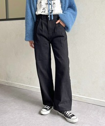 タックデニムパンツ