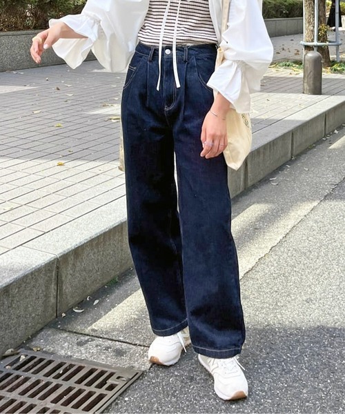 CPCM(シーピーシーエム)の「タックデニムパンツ(デニムパンツ・レディース・ブルー/インディゴブルー/ブルー系その他/ブラック・SMALL/MEDIUM)」の7枚目の写真