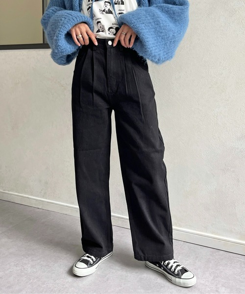 CPCM(シーピーシーエム)の「タックデニムパンツ(デニムパンツ・レディース・ブルー/インディゴブルー/ブルー系その他/ブラック・SMALL/MEDIUM)」の9枚目の写真