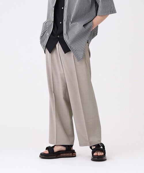 tk.TAKEO KIKUCHI（ティーケータケオキクチ）の「◆テックリネンシャンブレーワイドパンツ（その他パンツ・メンズ・ブラック/ベージュ/ネイビー・02/03）」の16枚目の写真