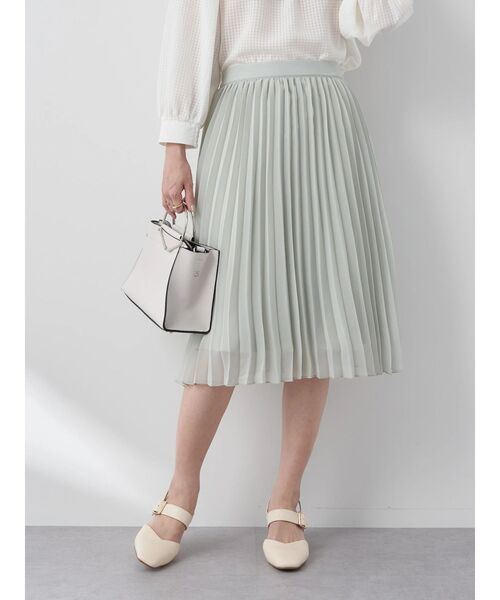 earth music&ecology(アースミュージックアンドエコロジー)の「すきな丈プリーツスカート(スカート・レディース・ドット/ミント/グレイッシュベージュ/アイボリー/ピンク・L/M/S)」の22枚目の写真