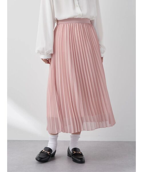 earth music&ecology(アースミュージックアンドエコロジー)の「すきな丈プリーツスカート(スカート・レディース・ドット/ミント/グレイッシュベージュ/アイボリー/ピンク・L/M/S)」の20枚目の写真