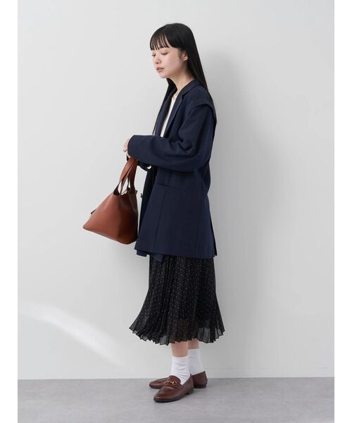 earth music&ecology(アースミュージックアンドエコロジー)の「すきな丈プリーツスカート(スカート・レディース・ドット/ミント/グレイッシュベージュ/アイボリー/ピンク・L/M/S)」の14枚目の写真