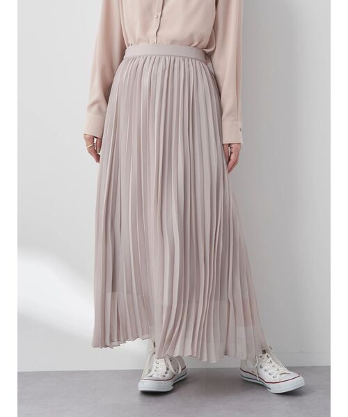 earth music&ecology(アースミュージックアンドエコロジー)の「すきな丈プリーツスカート(スカート・レディース・ドット/ミント/グレイッシュベージュ/アイボリー/ピンク・L/M/S)」の15枚目の写真