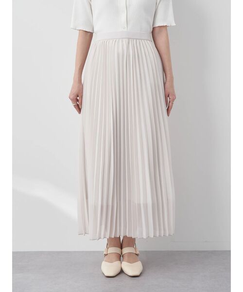 earth music&ecology(アースミュージックアンドエコロジー)の「すきな丈プリーツスカート(スカート・レディース・ドット/ミント/グレイッシュベージュ/アイボリー/ピンク・L/M/S)」の18枚目の写真