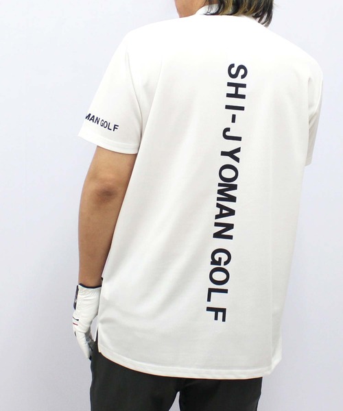 SHISKY（シスキー）の「【GOLF】ゴルフウェア　モックネックT（ゴルフグッズ・メンズ・ホワイト/チャコール/ブラック・M/L/XL）」の2枚目の写真