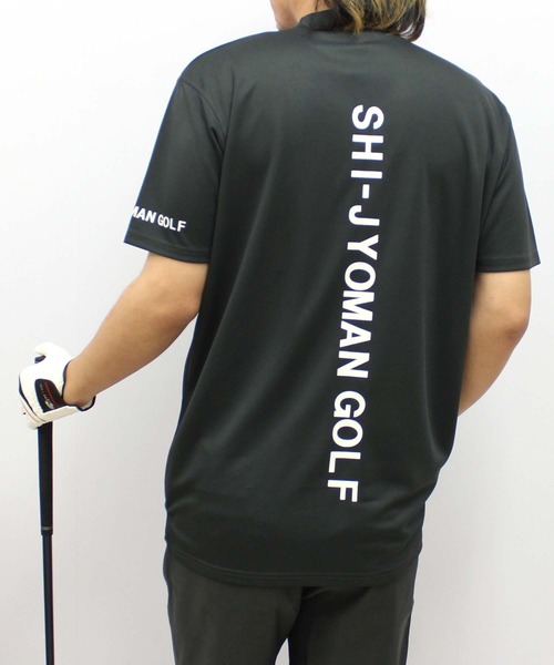 SHISKY（シスキー）の「【GOLF】ゴルフウェア　モックネックT（ゴルフグッズ・メンズ・ホワイト/チャコール/ブラック・M/L/XL）」の3枚目の写真