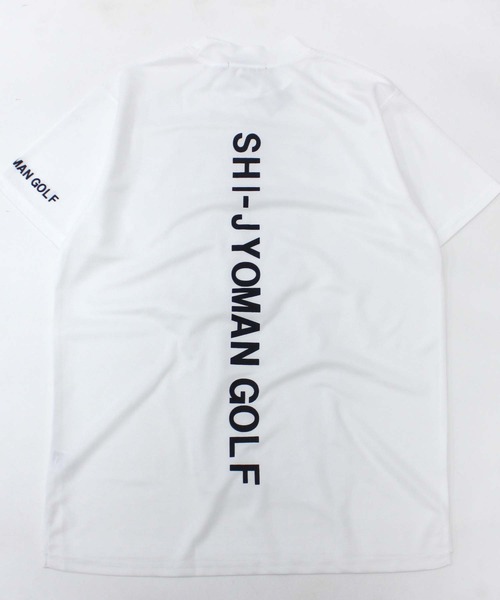 SHISKY（シスキー）の「【GOLF】ゴルフウェア　モックネックT（ゴルフグッズ・メンズ・ホワイト/チャコール/ブラック・M/L/XL）」の5枚目の写真