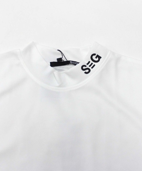 SHISKY（シスキー）の「【GOLF】ゴルフウェア　モックネックT（ゴルフグッズ・メンズ・ホワイト/チャコール/ブラック・M/L/XL）」の7枚目の写真