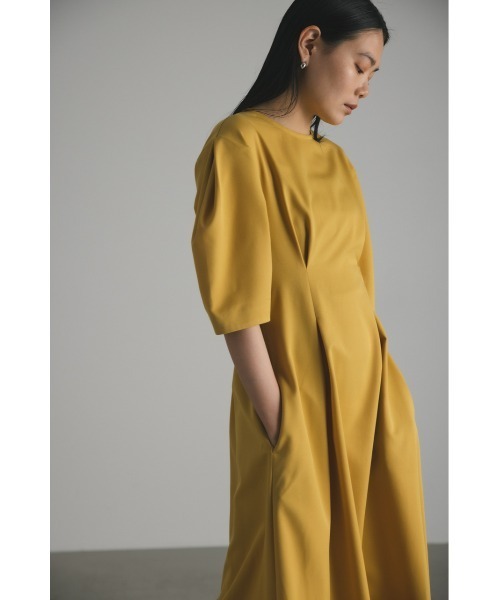 STYLEMIXER(スタイルミキサー)の「ウエストタックフォルムスリーブワンピース(ワンピース・レディース・ライトグレー/イエロー/ダークネイビー・SMALL/MEDIUM)」の11枚目の写真