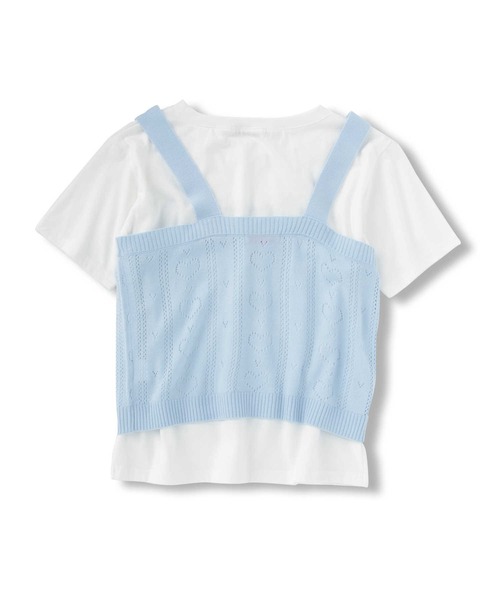 Right-on(ライトオン)の「【VIVIAN BLUE】ニットビスチェレイヤード(ベスト・キッズ・ブルー/ライム・130/150/120/140)」の8枚目の写真
