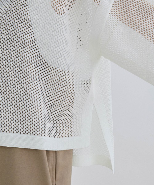SALON adam et rope'（サロン アダム エ ロペ）の「クロップドシアーメッシュパーカー（パーカー・レディース・ホワイト/チャコールグレー・FREE）」の18枚目の写真
