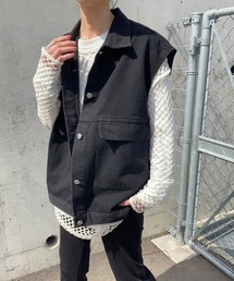 Sleeveless denim jacket / スリーブレスデニムジャケット(kiharu select)