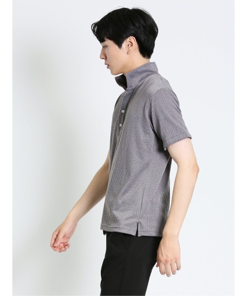 m.f.editorial（エムエフエディトリアル）の「m.f.エディトリアル メンズ ケーブルジャガード 半袖ポロシャツ（ポロシャツ・メンズ・グレー/ネイビー/ホワイト・LARGE/MEDIUM/X-LARGE）」の12枚目の写真