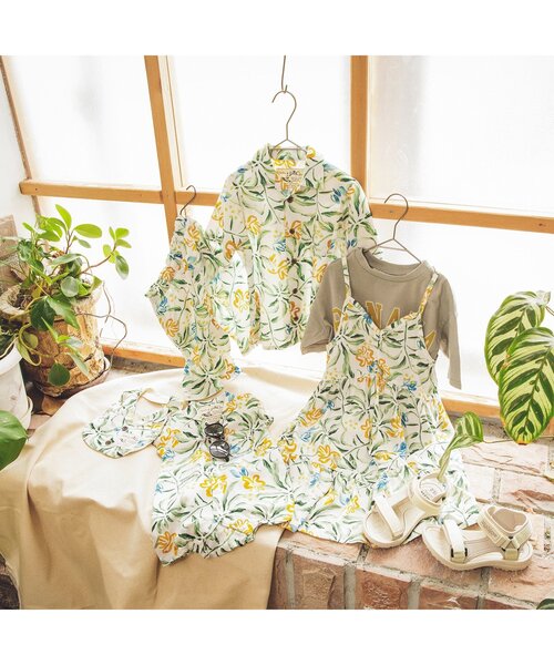 BREEZE(ブリーズ)の「アロハキャミワンピース(ワンピース・キッズ・オフホワイト/ネイビー/ターコイズブルー・130/80/100/140/110/120/90)」の8枚目の写真