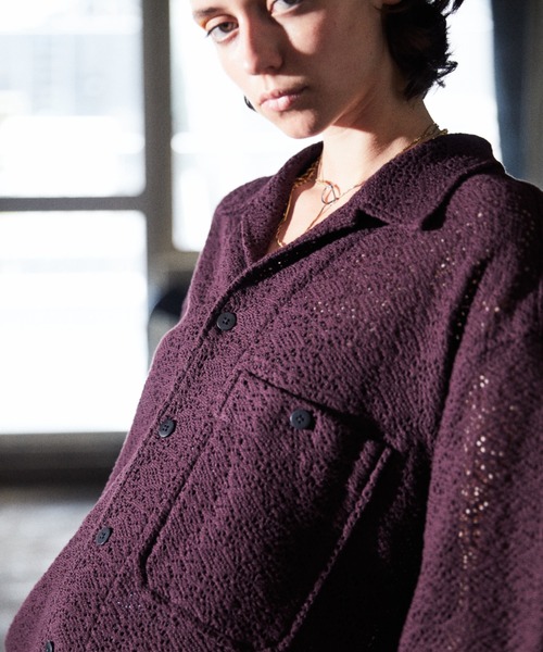 TAUPE（トープ）の「TAUPE/トープ/Lace Open Collar Shirts（シャツ/ブラウス・メンズ・グリーン/ブラック/ワイン・2）」の18枚目の写真