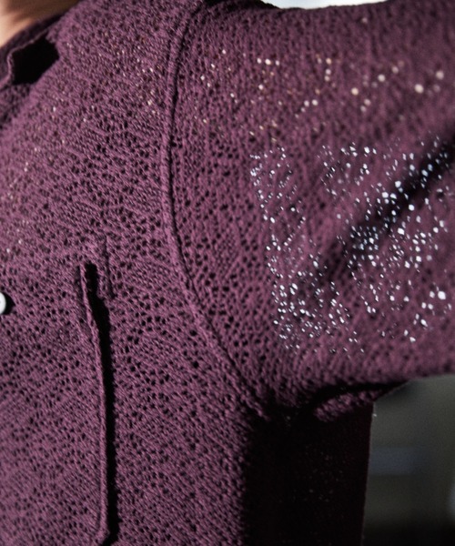 TAUPE（トープ）の「TAUPE/トープ/Lace Open Collar Shirts（シャツ/ブラウス・メンズ・グリーン/ブラック/ワイン・2）」の19枚目の写真