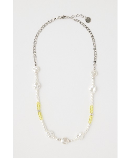 MOUSSY（マウジー）の「MIX BEADS ネックレス（ネックレス・レディース・イエロー/グリーン・FREE）」の5枚目の写真