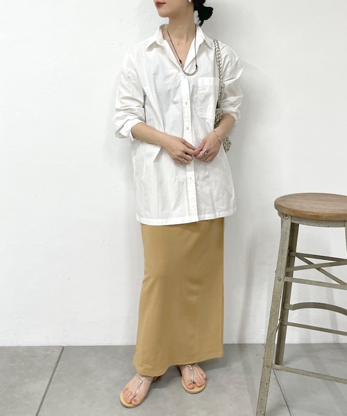 SHENERY（シーナリー）の「カットジョーゼットタイトスカート（スカート・レディース・オフホワイト/ブラック/ベージュ・36/38）」の10枚目の写真