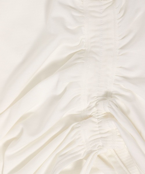 HEREIAM（ヘレイアム）の「【HEREIAM】吸水速乾／サイドギャザータンク（タンクトップ・レディース・チャコール/ホワイト・SMALL/MEDIUM）」の14枚目の写真