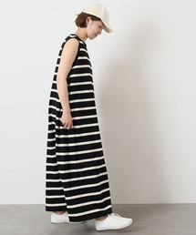 JOURNAL STANDARD LUXE | オーガニックコットンボーダーノースリーブワンピース(ワンピース)