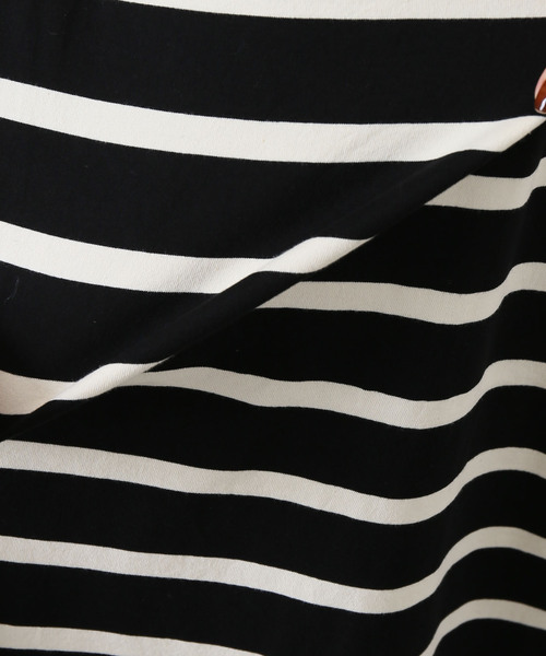 JOURNAL STANDARD LUXE（ジャーナルスタンダード　ラックス）の「オーガニックコットンボーダーノースリーブワンピース（ワンピース・レディース・ブラック・FREE）」の10枚目の写真