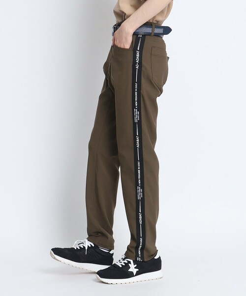 adabat(アダバット)の「【股下76cm】サイドテープデザイン ストレッチパンツ(その他パンツ・メンズ・ナチュラル/カーキ/ダークネイビー・46/48/50)」の1枚目の写真