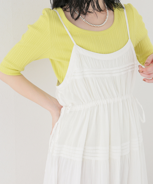 SLOBE IENA（スローブイエナ）の「コットンタックキャミ