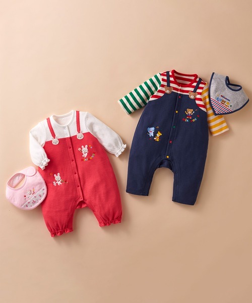 MIKI HOUSE（ミキハウス）の「アニマル柄刺繍スタイ（スタイ/よだれかけ・キッズ・グレー・ONE SIZE）」の6枚目の写真