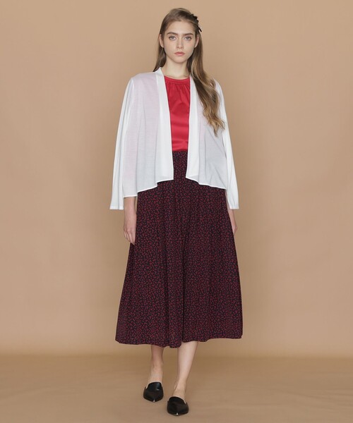 MACKINTOSH LONDON(マッキントッシュ ロンドン)の「シアーカーディガン(カーディガン/ボレロ・レディース・オフホワイト/グリーン系その他4/ネイビー・38)」の4枚目の写真